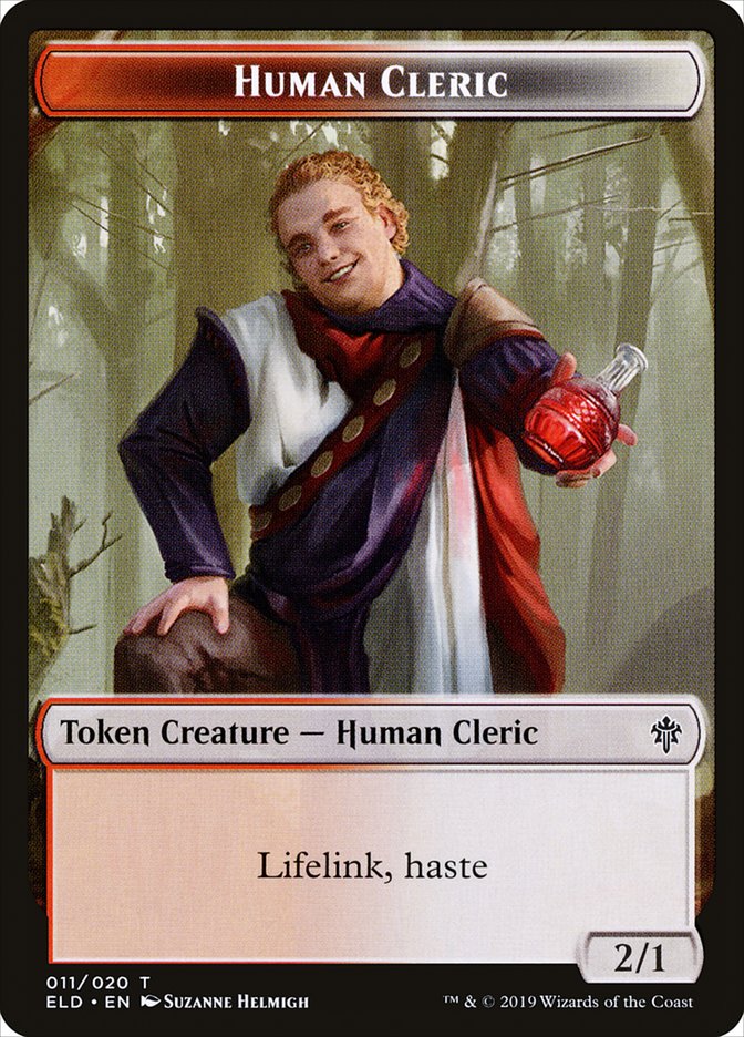 Human Cleric [Throne of Eldraine Tokens] | Exor Games Dartmouth