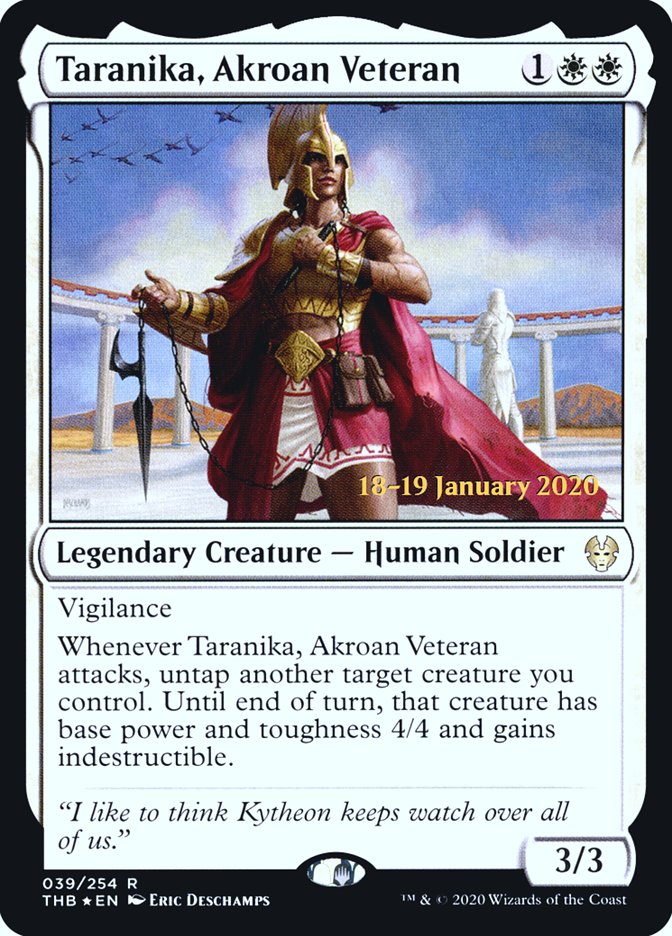 Taranika, Akroan Veteran [Theros Beyond Death Prerelease Promos] | Exor Games Dartmouth