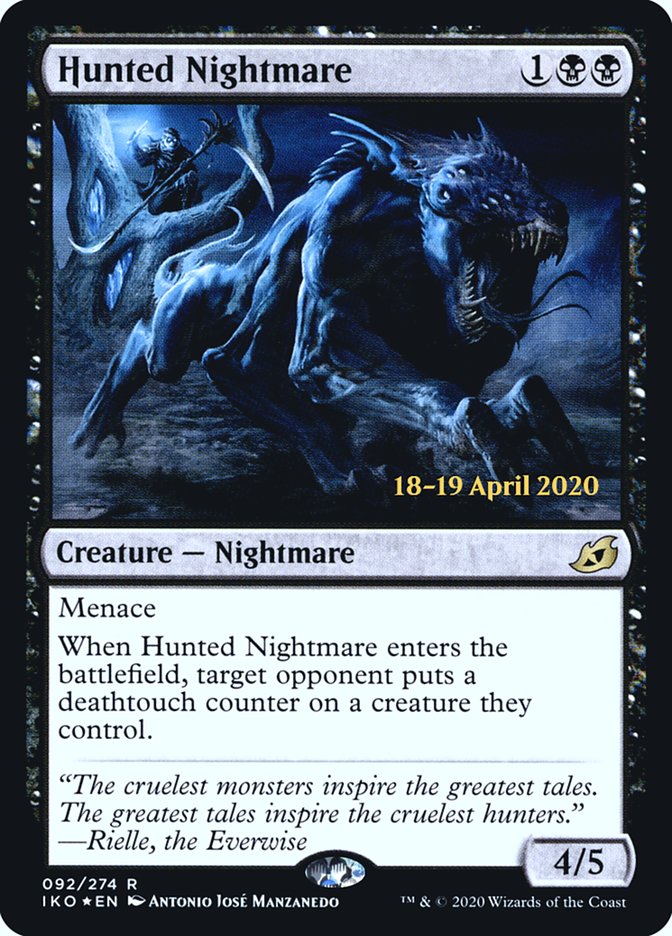 Hunted Nightmare  [Ikoria: Lair of Behemoths Prerelease Promos] | Exor Games Dartmouth