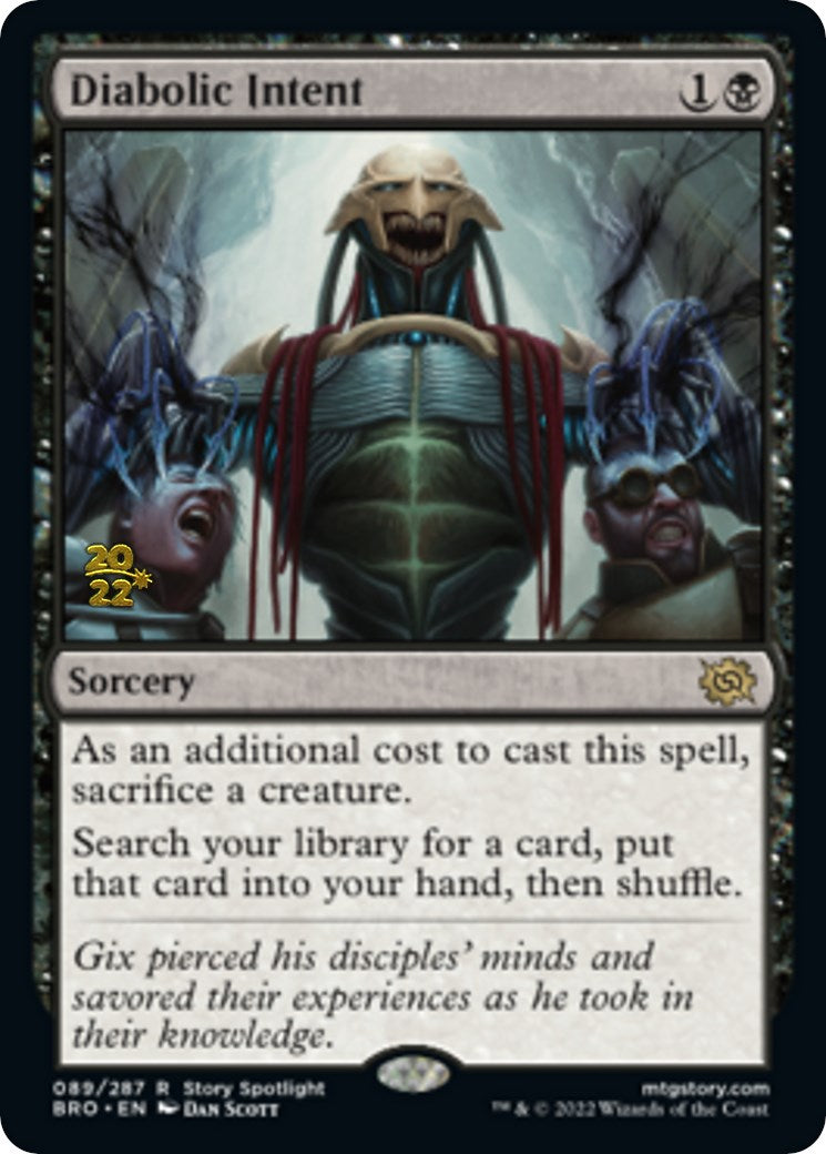 Diabolic Intent [The Brothers' War: Prerelease Promos] | Exor Games Dartmouth