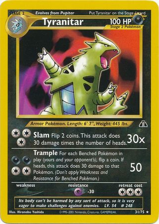 Tyranitar (31/75) [Neo Discovery Unlimited] | Exor Games Dartmouth