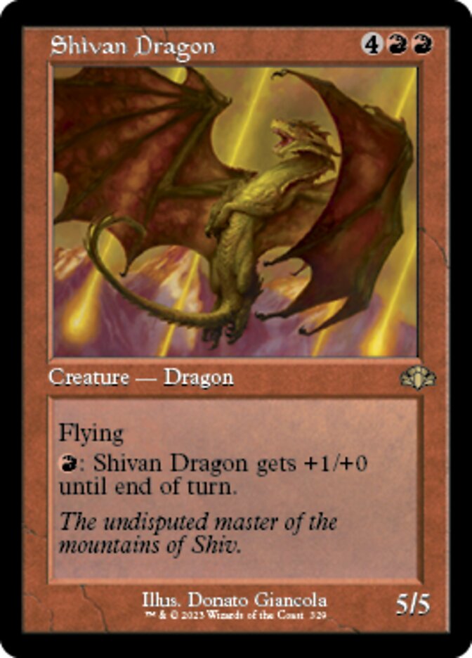 Shivan Dragon (Retro) [Dominaria Remastered] | Exor Games Dartmouth