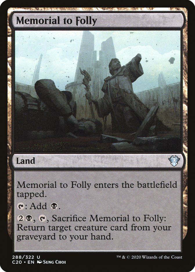 Memorial to Folly [Commander 2020] | Exor Games Dartmouth