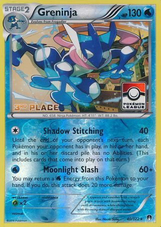 Greninja (40/122) (League Promo 3rd Place) [XY: BREAKpoint] | Exor Games Dartmouth