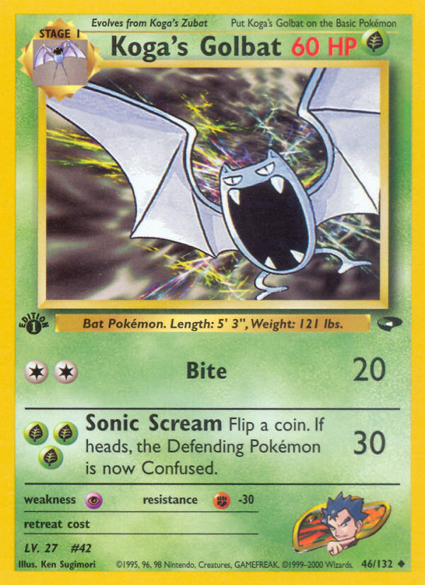 Koga's Golbat (46/132) [Gym Challenge 1st Edition] | Exor Games Dartmouth