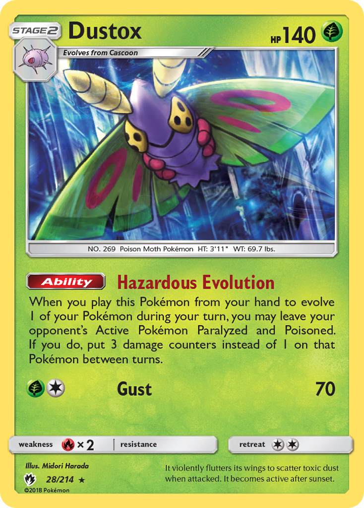 Dustox (28/214) [Sun & Moon: Lost Thunder] | Exor Games Dartmouth