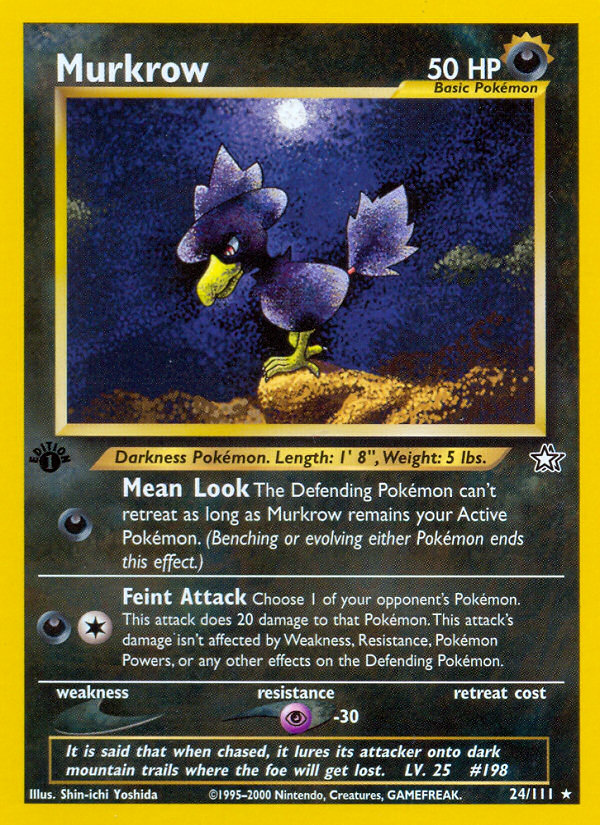 Murkrow (24/111) [Neo Genesis 1st Edition] | Exor Games Dartmouth