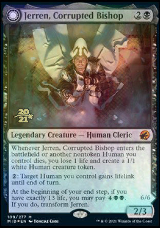 Jerren, Corrupted Bishop // Ormendahl, the Corrupted [Innistrad: Midnight Hunt Prerelease Promos] | Exor Games Dartmouth