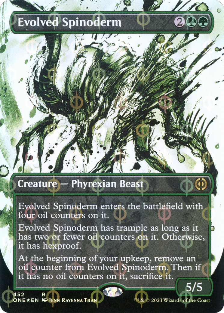 Evolved Spinoderm (Borderless Ichor Step-and-Compleat Foil) [Phyrexia: All Will Be One] | Exor Games Dartmouth