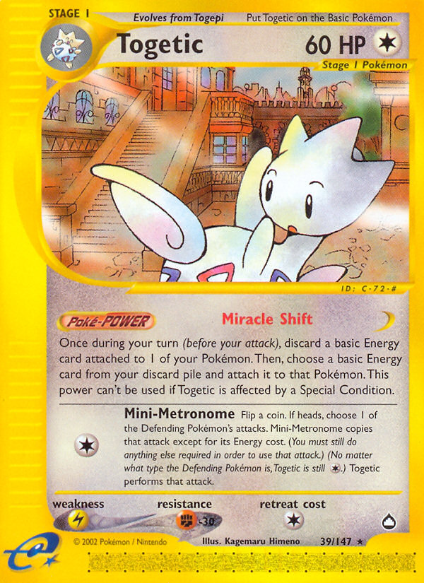 Togetic (39/147) [Aquapolis] | Exor Games Dartmouth