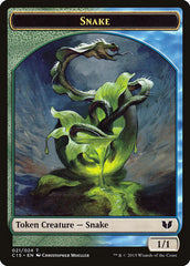 Snake (021) // Saproling Double-Sided Token [Commander 2015 Tokens] | Exor Games Dartmouth