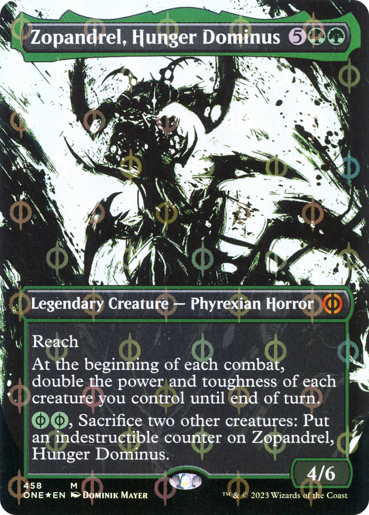 Zopandrel, Hunger Dominus (Borderless Ichor Step-and-Compleat Foil) [Phyrexia: All Will Be One] | Exor Games Dartmouth