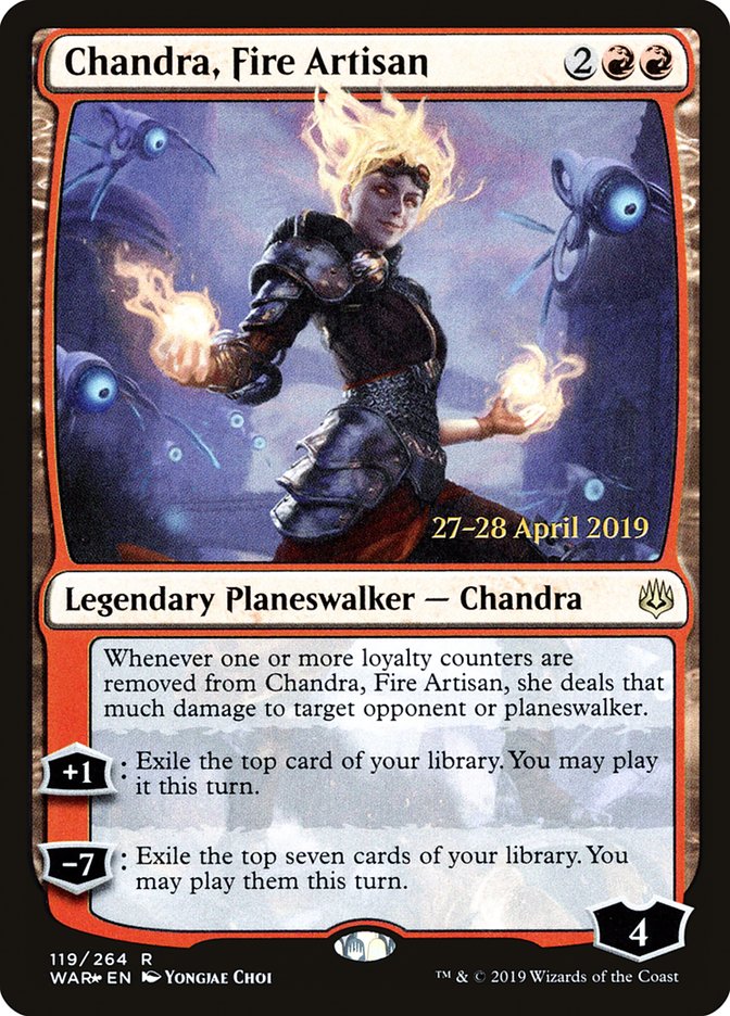 Chandra, Fire Artisan  [War of the Spark Prerelease Promos] | Exor Games Dartmouth