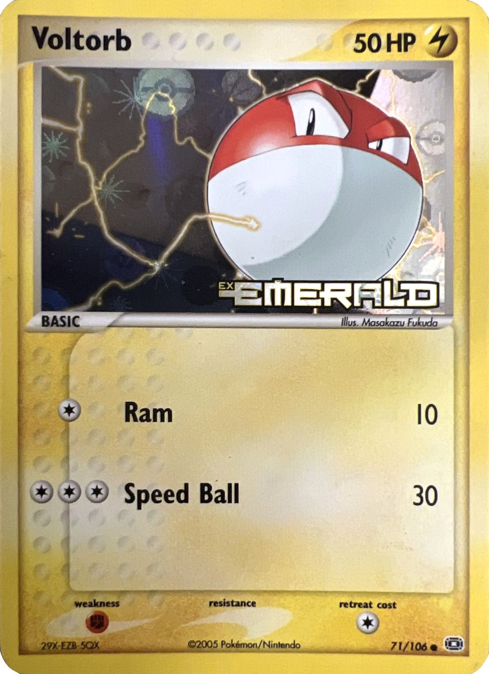 Voltorb (71/106) (Stamped) [EX: Emerald] | Exor Games Dartmouth