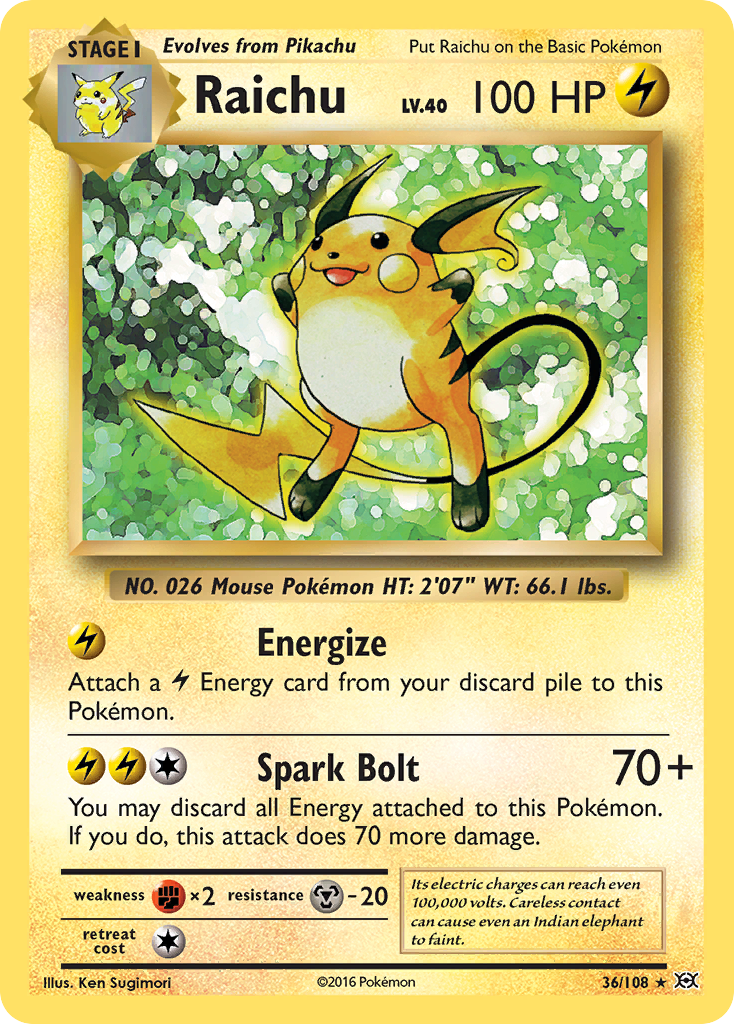 Raichu (36/108) [XY: Evolutions] | Exor Games Dartmouth