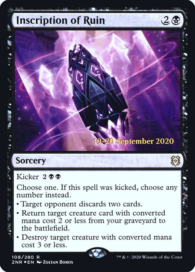 Inscription of Ruin  [Zendikar Rising Prerelease Promos] | Exor Games Dartmouth