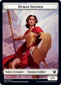 Human Soldier // Wall Double-sided Token [Theros Beyond Death Tokens] | Exor Games Dartmouth