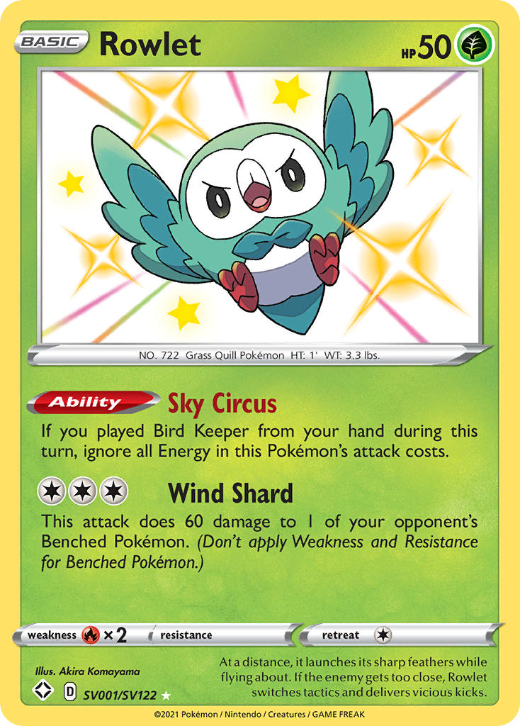 Rowlet (SV001/SV122) [Sword & Shield: Shining Fates] | Exor Games Dartmouth