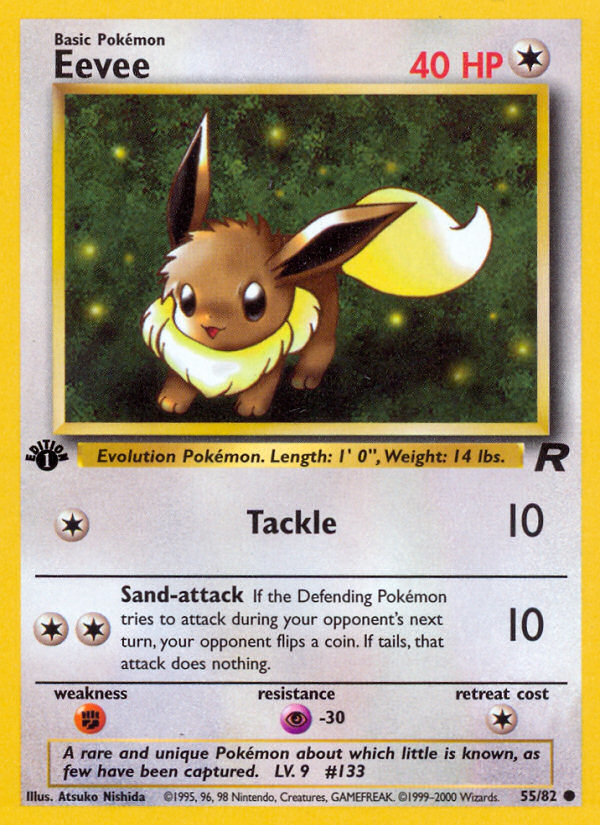 Eevee (55/82) [Team Rocket 1st Edition] | Exor Games Dartmouth