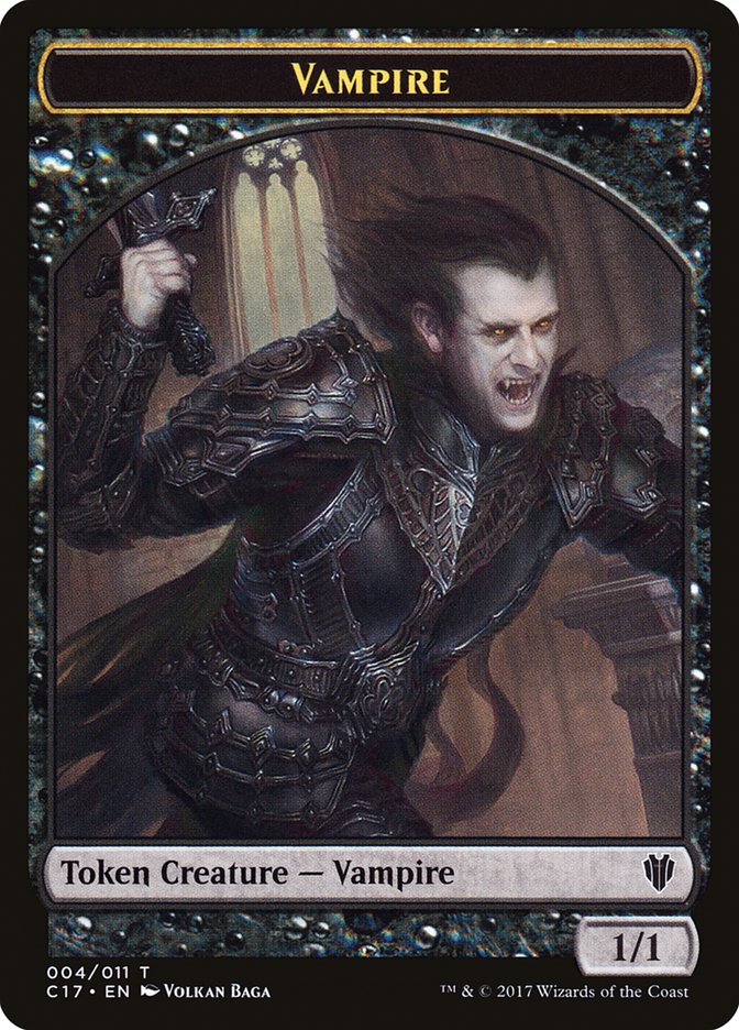 Vampire // Zombie Double-sided Token [Commander 2017 Tokens] | Exor Games Dartmouth