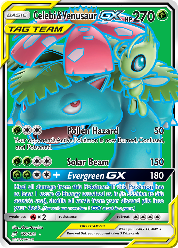 Celebi & Venusaur GX (159/181) [Sun & Moon: Team Up] | Exor Games Dartmouth