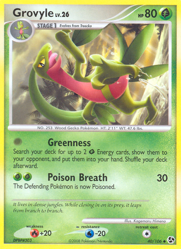 Grovyle (40/106) [Diamond & Pearl: Great Encounters] | Exor Games Dartmouth