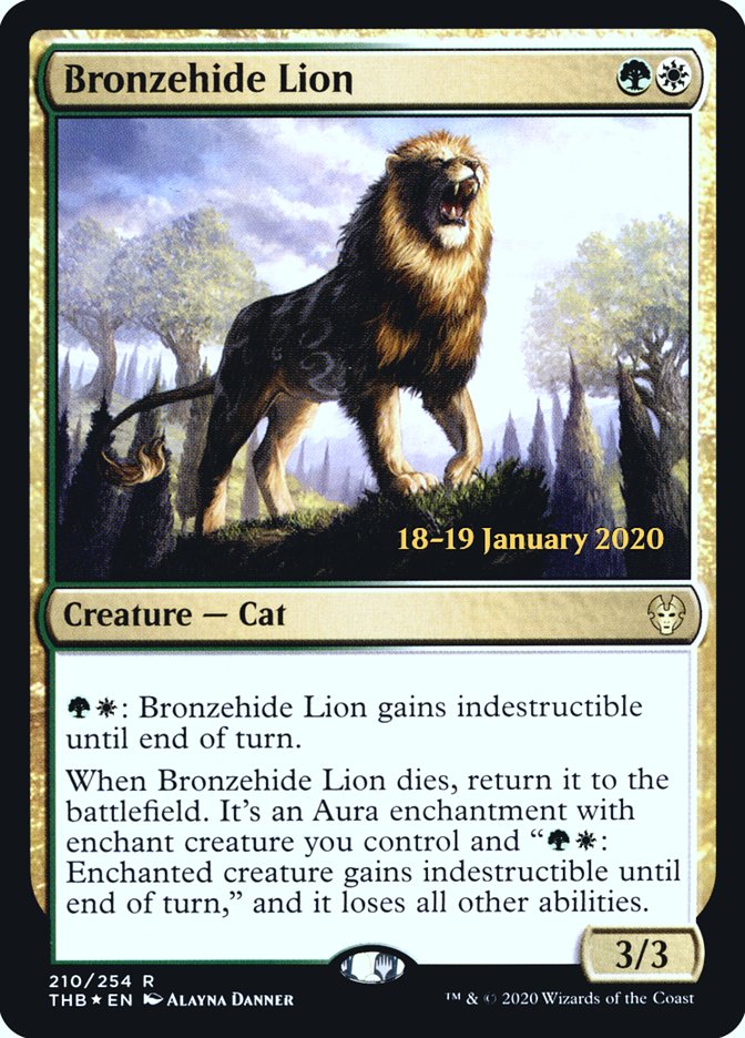 Bronzehide Lion [Theros Beyond Death Prerelease Promos] | Exor Games Dartmouth