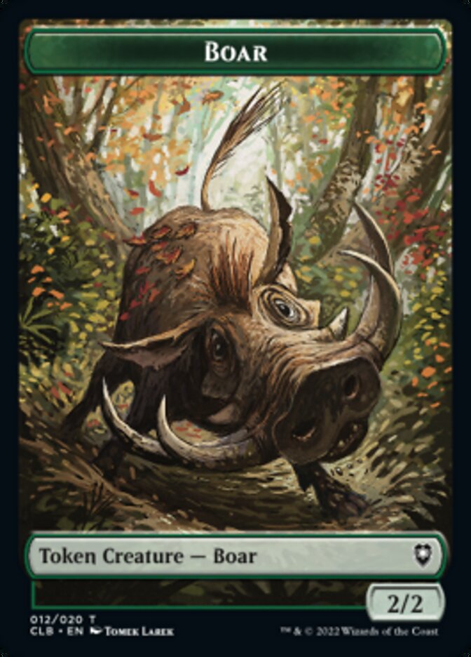 Boar Token [Commander Legends: Battle for Baldur's Gate Tokens] | Exor Games Dartmouth