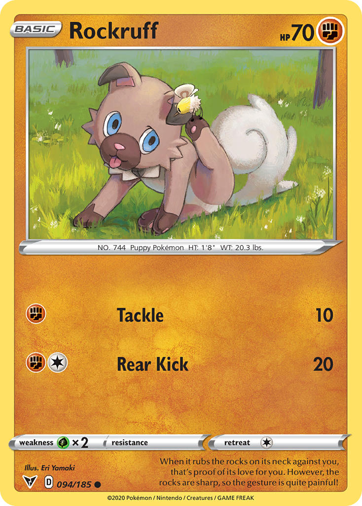 Rockruff (094/185) [Sword & Shield: Vivid Voltage] | Exor Games Dartmouth