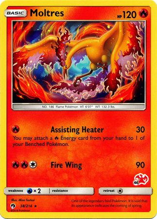 Moltres (38/214) (Charizard Stamp #46) [Battle Academy 2020] | Exor Games Dartmouth