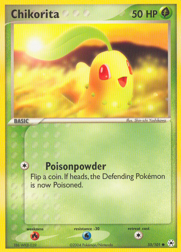 Chikorita (55/101) [EX: Hidden Legends] | Exor Games Dartmouth