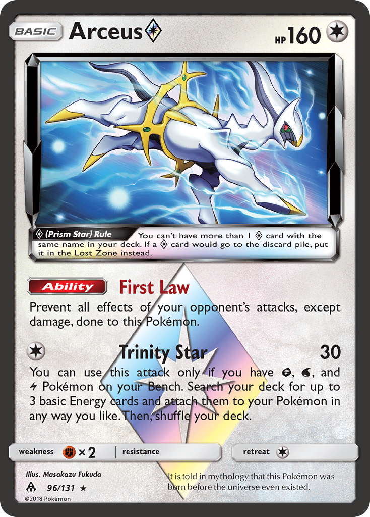 Arceus (96/131) (Prism Star) [Sun & Moon: Forbidden Light] | Exor Games Dartmouth