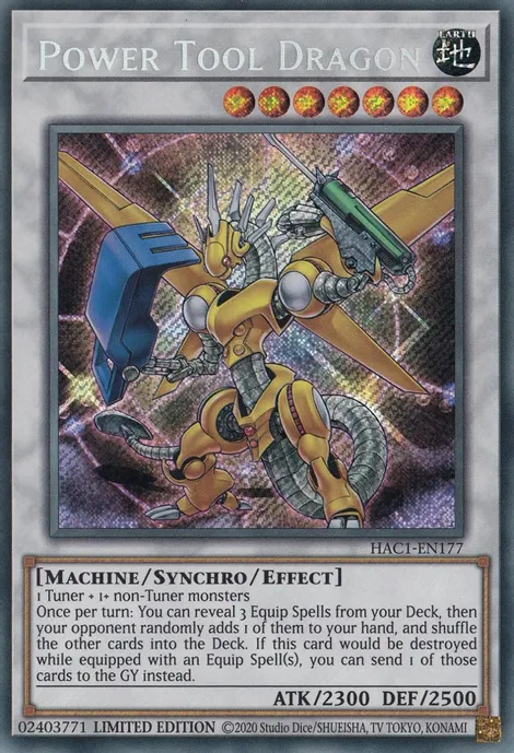 Power Tool Dragon [HAC1-EN177] Secret Rare | Exor Games Dartmouth