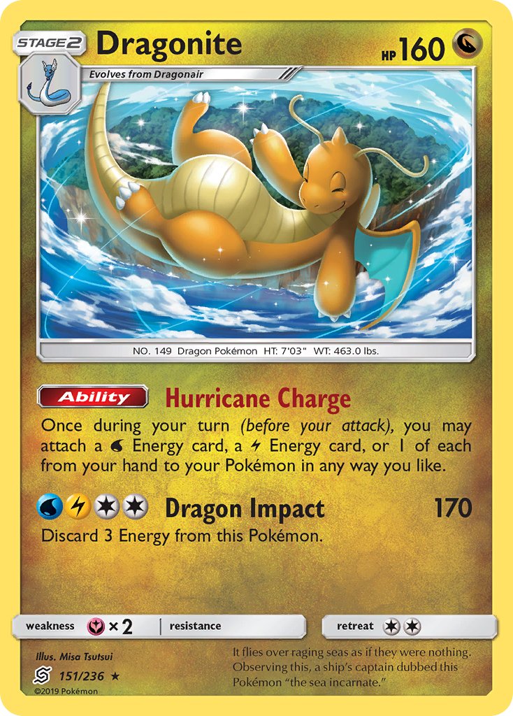 Dragonite (151/236) (Cracked Ice Holo) (Theme Deck Exclusives) [Sun & Moon: Unified Minds] | Exor Games Dartmouth