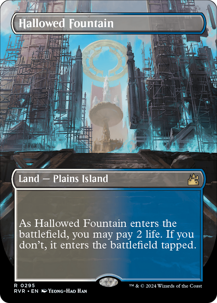 Hallowed Fountain (Borderless) [Ravnica Remastered] | Exor Games Dartmouth