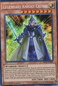 Legendary Knight Critias [DRL2-EN002] Secret Rare | Exor Games Dartmouth