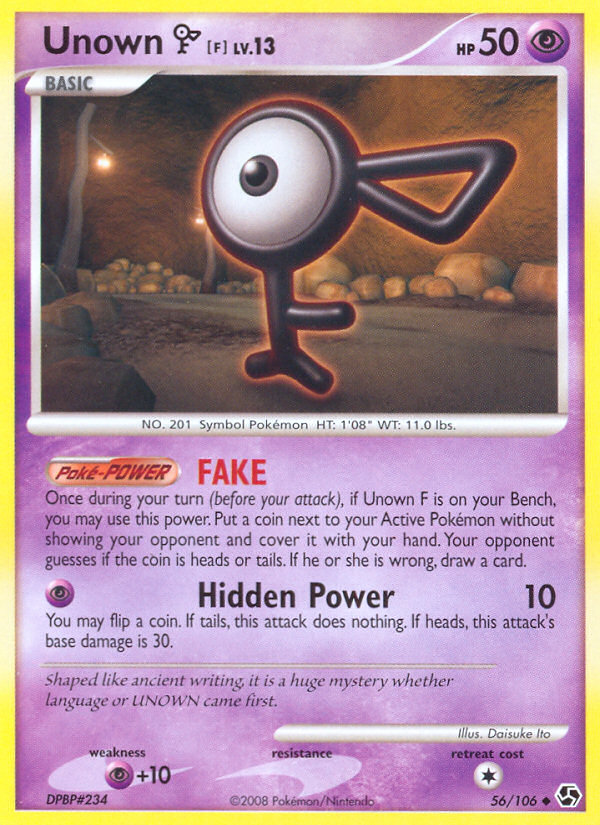 Unown F (56/106) [Diamond & Pearl: Great Encounters] | Exor Games Dartmouth