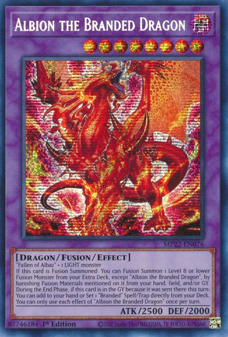 Albion the Branded Dragon [MP22-EN076] Prismatic Secret Rare | Exor Games Dartmouth