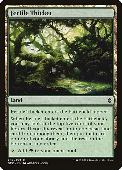 Fertile Thicket [Battle for Zendikar] | Exor Games Dartmouth