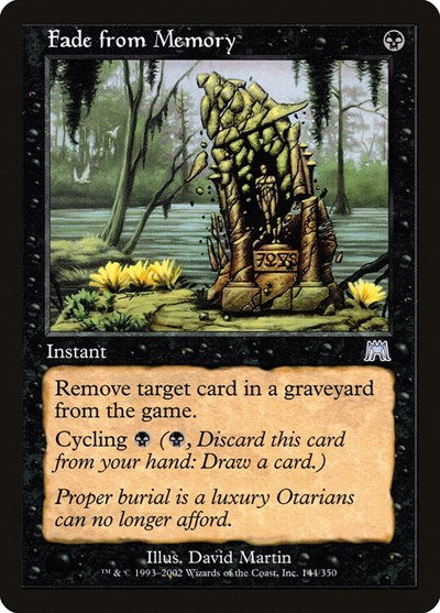Fade from Memory [Onslaught] | Exor Games Dartmouth