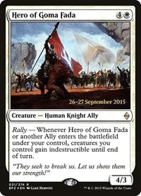 Hero of Goma Fada [Battle for Zendikar Promos] | Exor Games Dartmouth