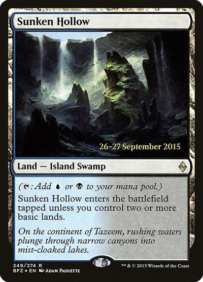 Sunken Hollow [Battle for Zendikar Promos] | Exor Games Dartmouth