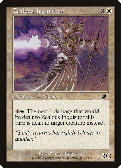 Zealous Inquisitor [Scourge] | Exor Games Dartmouth