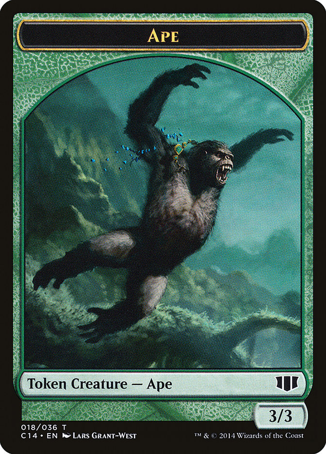 Ape // Zombie (011/036) Double-sided Token [Commander 2014 Tokens] | Exor Games Dartmouth