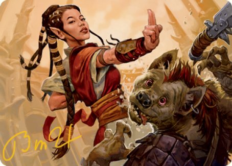 Half-Elf Monk Art Card (Gold-Stamped Signature) [Dungeons & Dragons: Adventures in the Forgotten Realms Art Series] | Exor Games Dartmouth