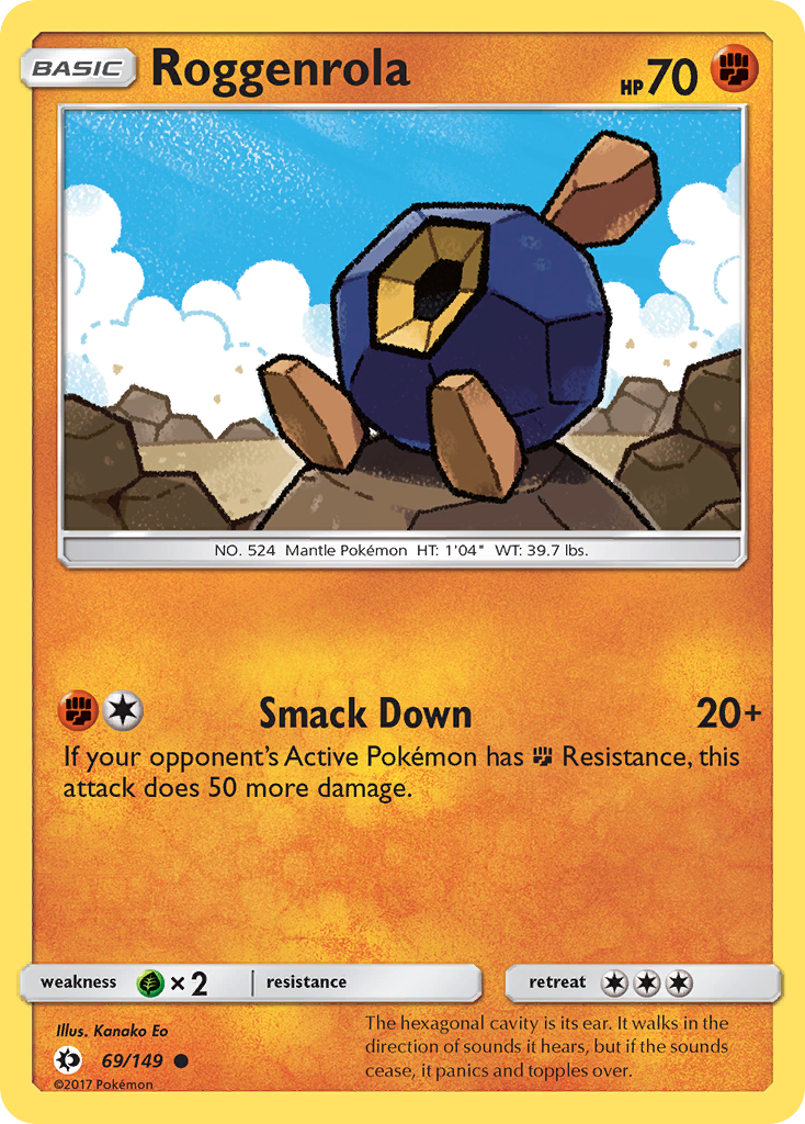 Roggenrola (69/149) [Sun & Moon: Base Set] | Exor Games Dartmouth