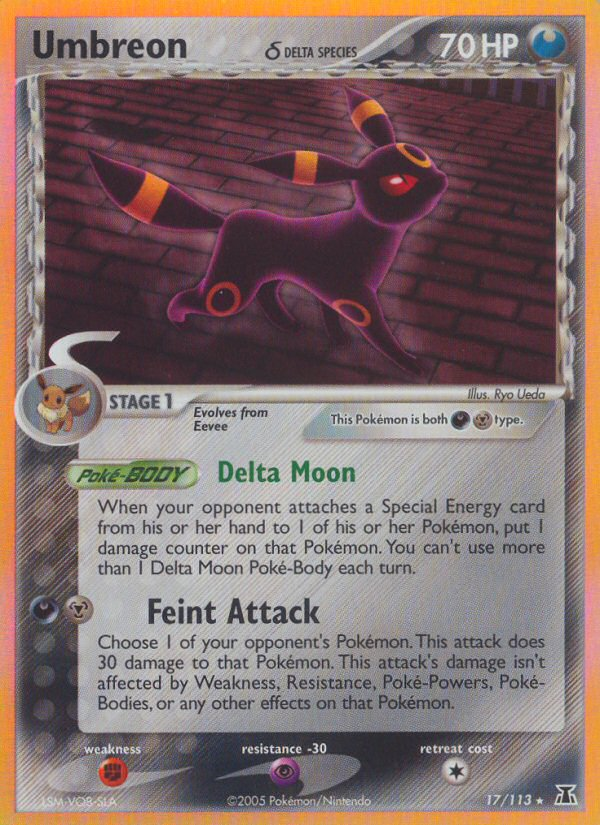 Umbreon (17/113) (Delta Species) [EX: Delta Species] | Exor Games Dartmouth