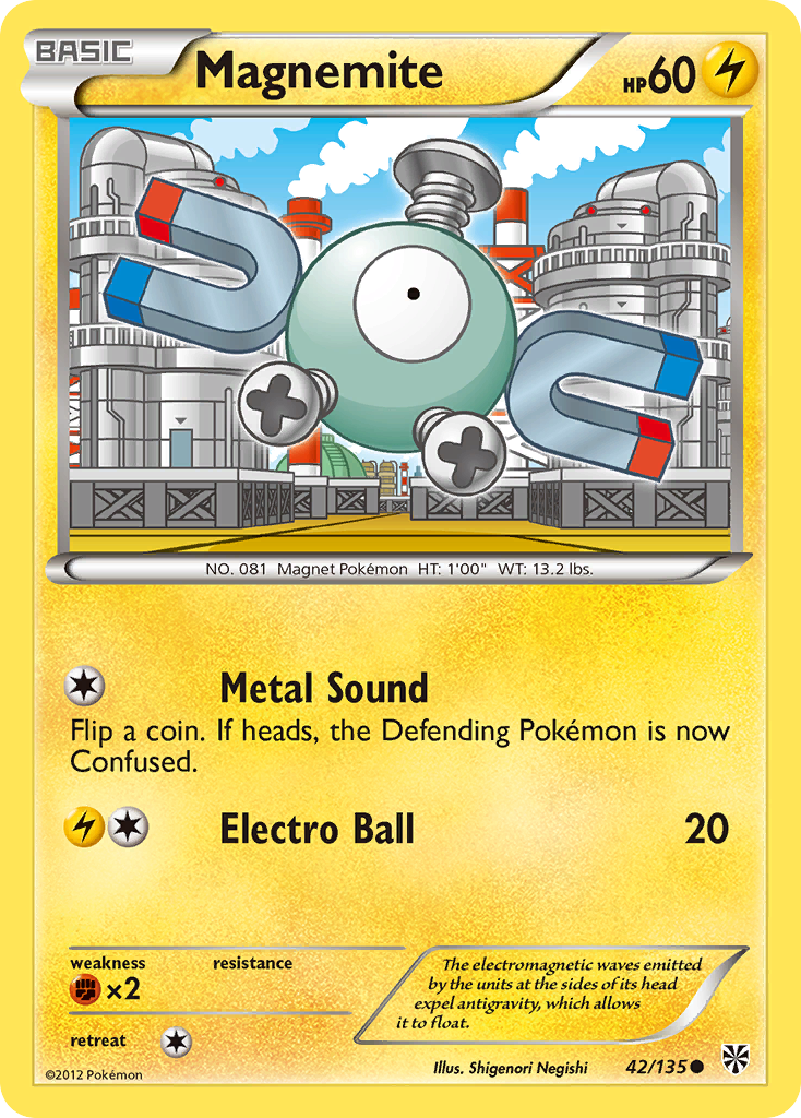 Magnemite (42/135) [Black & White: Plasma Storm] | Exor Games Dartmouth