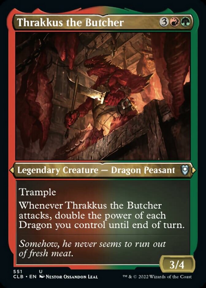 Thrakkus the Butcher (Foil Etched) [Commander Legends: Battle for Baldur's Gate] | Exor Games Dartmouth