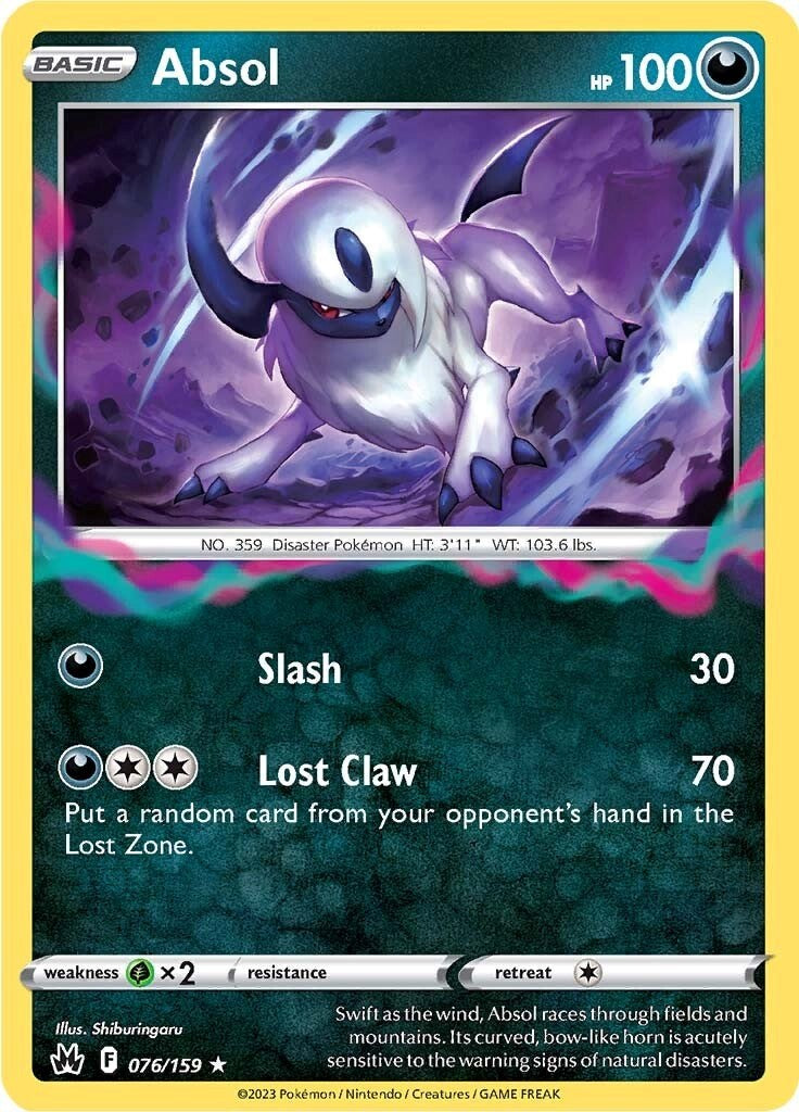 Absol (076/159) [Sword & Shield: Crown Zenith] | Exor Games Dartmouth